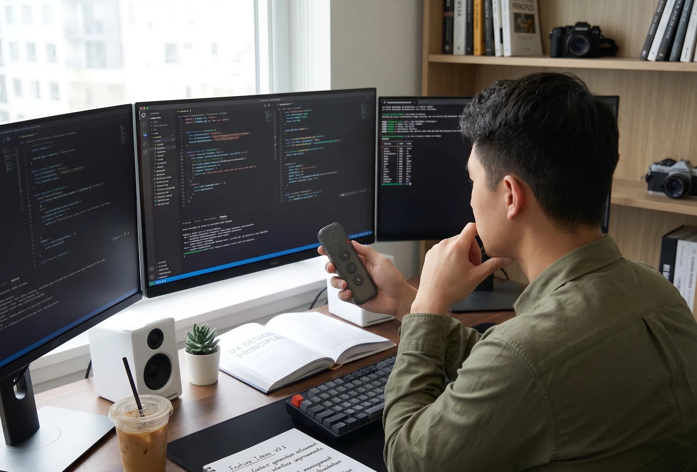Talking to a Cursor agent with Zeph Click on the desk